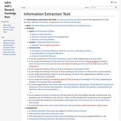 Information Extraction Task - GM-RKB