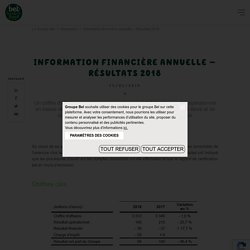 Le Groupe Bel - Information financière annuelle – Résultats 2018