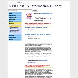 information fluency search tips