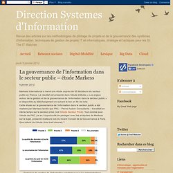 La gouvernance de l’information dans le secteur public – étude Markess