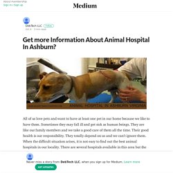Get more Information About Animal Hospital In Ashburn?