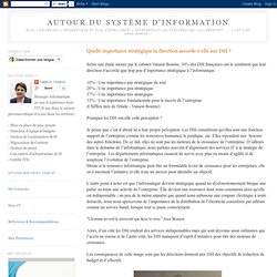 Quelle importance stratégique la direction accorde-t-elle aux DSI ? : blog sur l'informatique et l'entreprise.