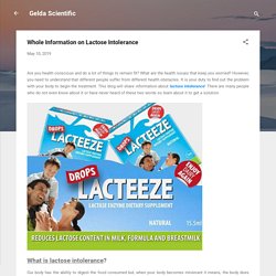 Whole Information on Lactose Intolerance