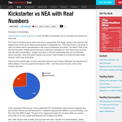 Kickstarter vs NEA with Real Numbers