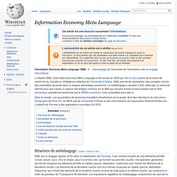 Information Economy Meta Language