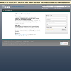 CEB Information Risk Leadership Council
