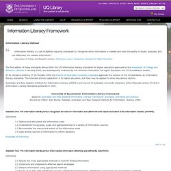 Information Literacy Framework