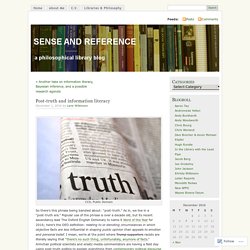 Post-truth and information literacy