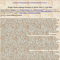 The Gion Gibson Family Home Page:Information about Thomas Robinson Livingston