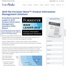 2018 The Forrester Wave™: Product Information Management Solutions
