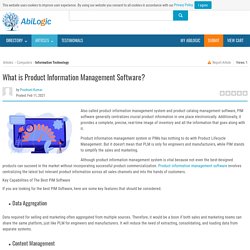 What is Product Information Management Software?