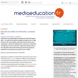 Education aux médias et à l'information : un état des lieux - mediaeducation.fr