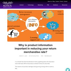 Why is product information important in reducing your return merchandise rate? - Altius solution