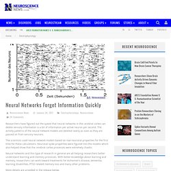 Neural Networks Forget Information Quickly