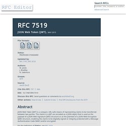 Information on RFC 7519
