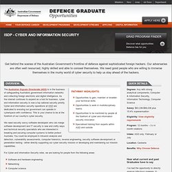 ISDP Cyber and Information Security Specialist Pathway - Defence Graduate Opportunities