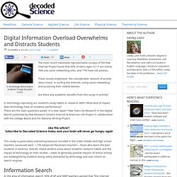 Digital Information Overload Overwhelms and Distracts Students