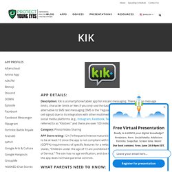 Kik: App Information for Parents from Protect Young Eyes