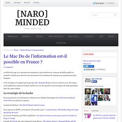 Le Mac Do de l’information est-il possible en France ? — [Naro]