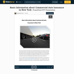 Basic Information about Commercial Auto Insurance in New York PowerPoint Presentation - ID:9838274