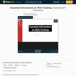 Essential Information on Web Tracking