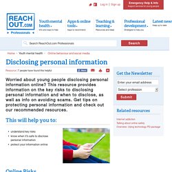 Disclosing personal information