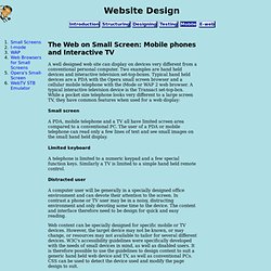 Website Design For Information Technology Professionals: Small Screens