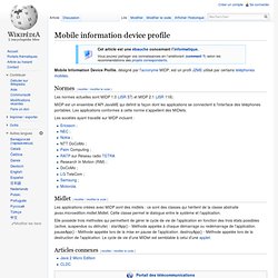 Mobile information device profile