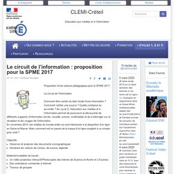 Le circuit de l'information : proposition pour la SPME 2017