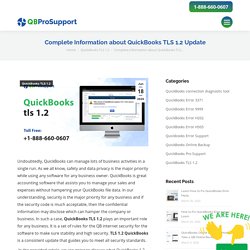 Complete Information about QuickBooks TLS 1.2 Update