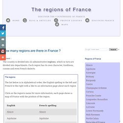 The regions of France