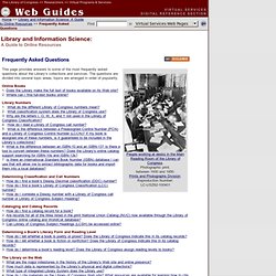Library and Information Science: A Guide to Online Resources (Virtual Programs & Services, Library of Congress)