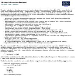 Modern Information Retrieval - Porter's Algorithm