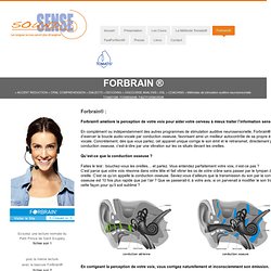 Forbrain® améliore la perception de votre voix pour aider votre cerveau à mieux traiter l’information sensorielle.