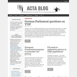 ACTA | An information service from the FFII e.V. working group on ACTA
