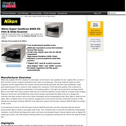 Digital Film Scanners - Nikon Super Coolscan 8000ED Film and Slide Scanner Review, Information, and Specifications