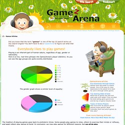 Games Articles - Information and Statistics from the World of Games - GamezArena