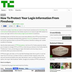 How To Protect Your Login Information From Firesheep