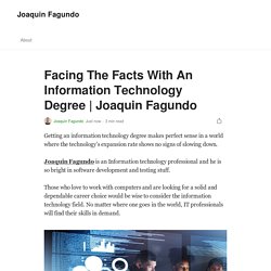 Facing The Facts With An Information Technology Degree