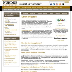 Course Signals - Purdue