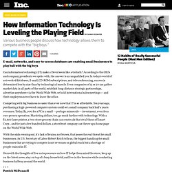 How Information Technology Is Leveling the Playing Field, Telecommunications Article - Inc. Article