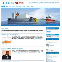 OTEC News - News about Ocean Thermal Energy Conversion (OTEC)