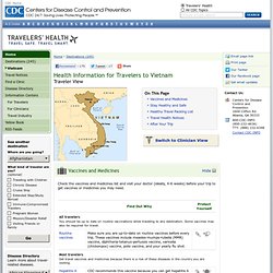 Health Information for Travelers to Vietnam - Travelers' Health - CDC