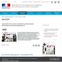 Lancement de la version actualisée du portail national d'information trouvermonmaster.gouv.fr
