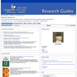 General Information - Bar Exam Resources - LibGuides at Georgia State University College of Law