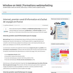 Internet, premier canal d’information et d’achat de voyages en France