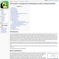 Information management withFreeplane add-on dView(indexfile)