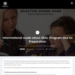 Informational Guide about SEAL Program and Its Preparation – Profile Listing