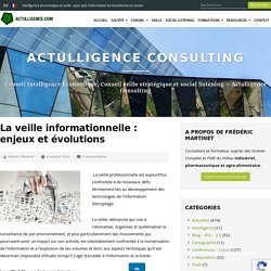 La veille informationnelle : enjeux et évolutions – Actulligence Consulting