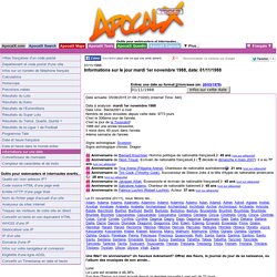 Informations sur une date - ApocalX Tools
